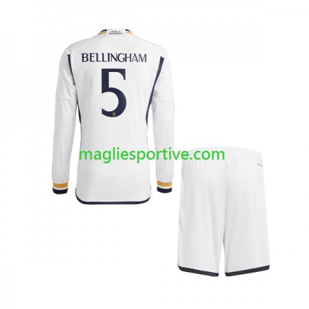 Completo Calcio Real Madrid Jude Bellingham 5 Bambino Divisa Prima 2023-2024 ML